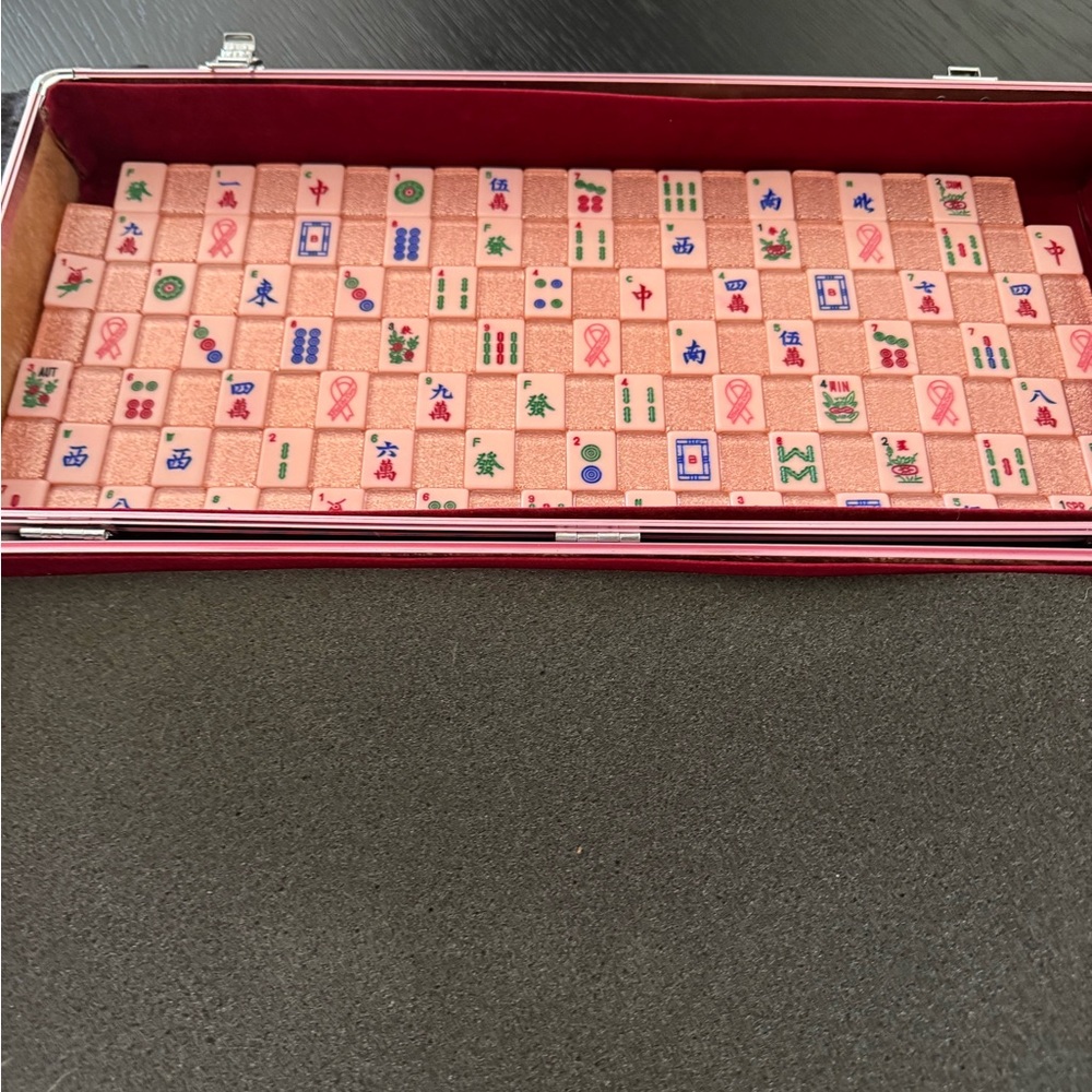 Pink Breast Cancer Mahjongg Set🀄️